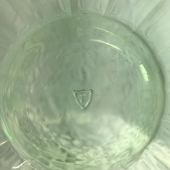 Vintage Vaseline Glass Dessert Bowl Block Optic #24 - Picture 9 of 10